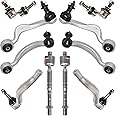 AUTOACER Front Suspension Kit 10 Pcs - Front Upper Control Arms, Stabilizer Bar Links & Inner + Outer Tie Rod Set for LS460 2007-2017 LS600h 2008-2017 RWD Models, OEM# 45470-59095, 45460-59095