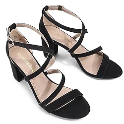 DREAM PAIRS Women’s Ankle Strap Dress Pump Low