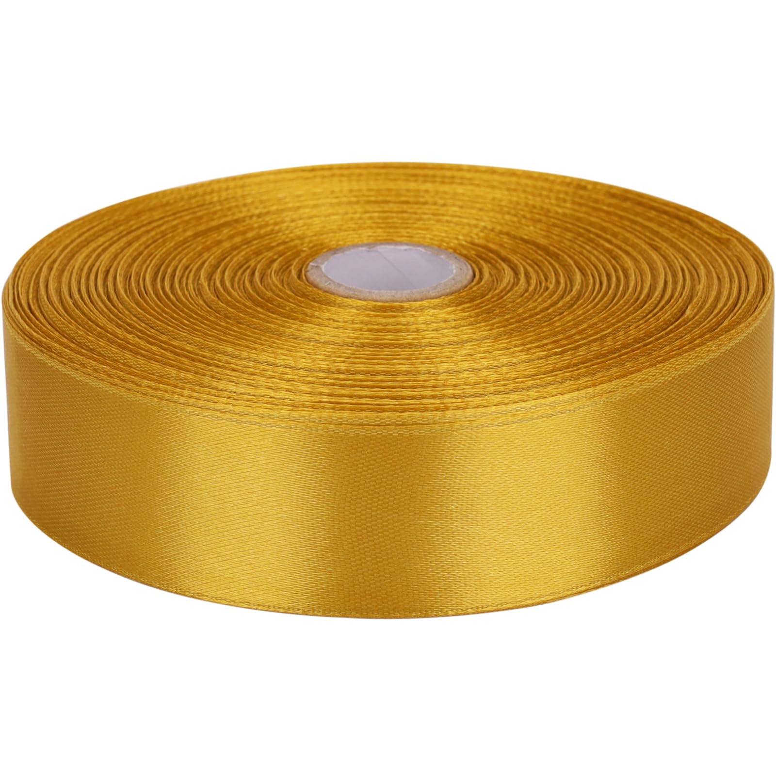 Photo 1 of Baocuan 1 inch Golden Satin Ribbon 50 Yards Solid Fabric Ribbons Roll for Wedding Invitations, Bridal Bouquets, Sewing, Party Decorations, Gift Wrapping and More