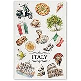 Italy Kitchen Towel: A Beautiful and Practical Gift for Travel Enthusiasts, Nature Lovers - Soft & Absorbent Kitchen Towel - Good Ideas for Birthdays, Housewarmings, Holidays, and Souvenirs!