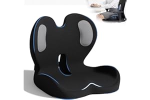 ECONVCE Memory Foam Seat Cushion,Car Chair Cushion with Lumbar Support,Ergonomic Seat Cushion for Sciatica,Back Pressure Pain