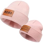 Parent-Child Beanie Hat,Mother & Baby Daughter/Son Winter Warm Knit Hat,Kids Soft Beanie Cap