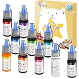 Food Coloring 10 Color Easter Egg Decorating Dye Kit Cake Coloring Decorating - DaCool Edible Baking Color Concentrated Vibra