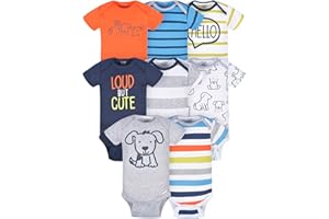 Onesies Brand baby-boys 8-pack Short Sleeve Mix & Match Bodysuits
