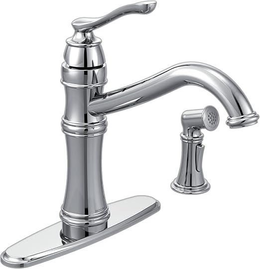 Moen 7245c Belfield One Handle High Arc Kitchen Faucet With Side