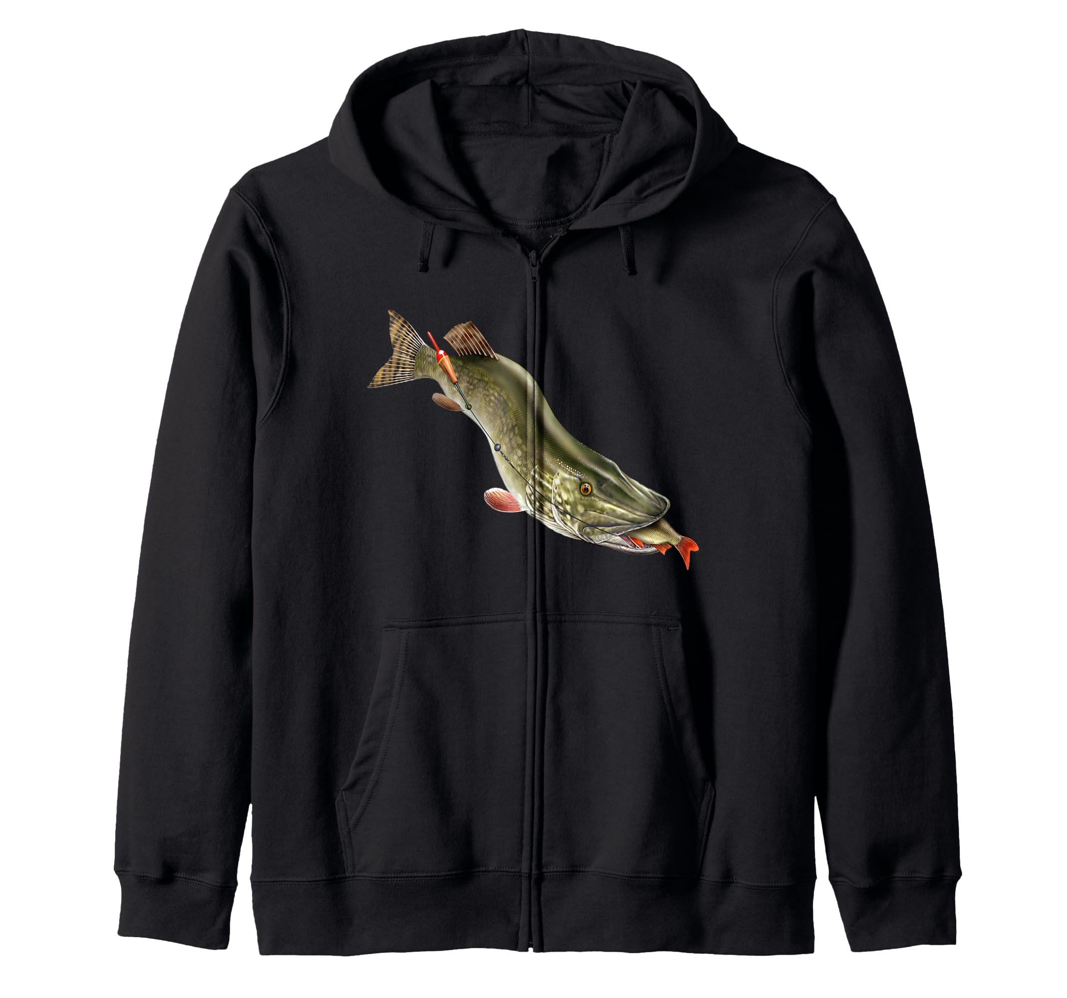 Northern Pike Fishing Fishermen Zip Hoodie