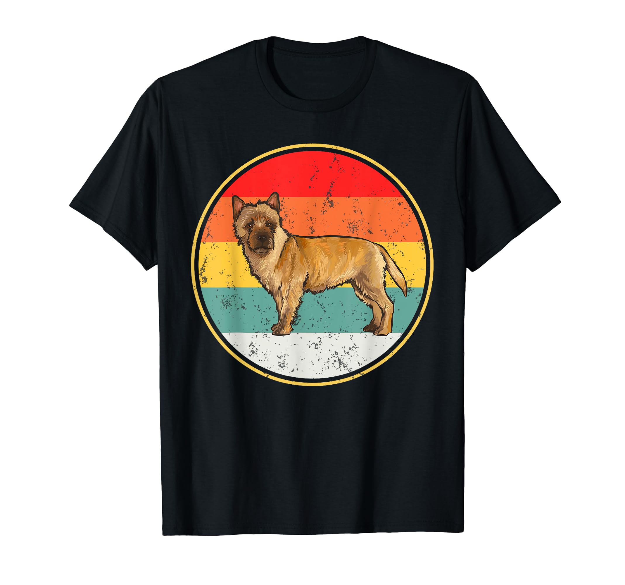 Vintage Retro Sunset Cairn Terrier Dog T-Shirt