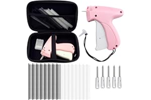 Stitch Gun, Tagging Gun for Clothing with Case, Quick Stitch Sewing Gun Kit with 1000 White & 1000 Black Fasteners & 6 Needle