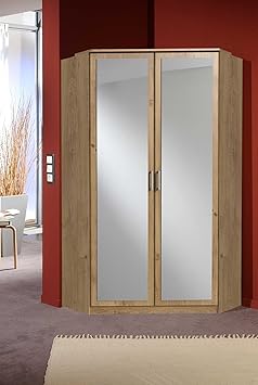 lifestyle4living Kleiderschrank, Eckschrank, Eckkleiderschrank