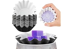 Boao Wax Melt Liners Reusable Leakproof for Any Wax Cubes Waxes Warmer Containers Cups for Scented Candle Plug in Warmers Electric Waxes Melters Burner(Black,25 Pieces)
