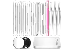 YOUYISI 22 Pcs Pimple Popper Tool, Blackhead Remover Acne and Zit Comedone Extractor Kit