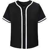 Boys Baseball Jersey Button Down Hip Hop Personalized Sport T Shirts Tops for Kids Girls Toddler Baby