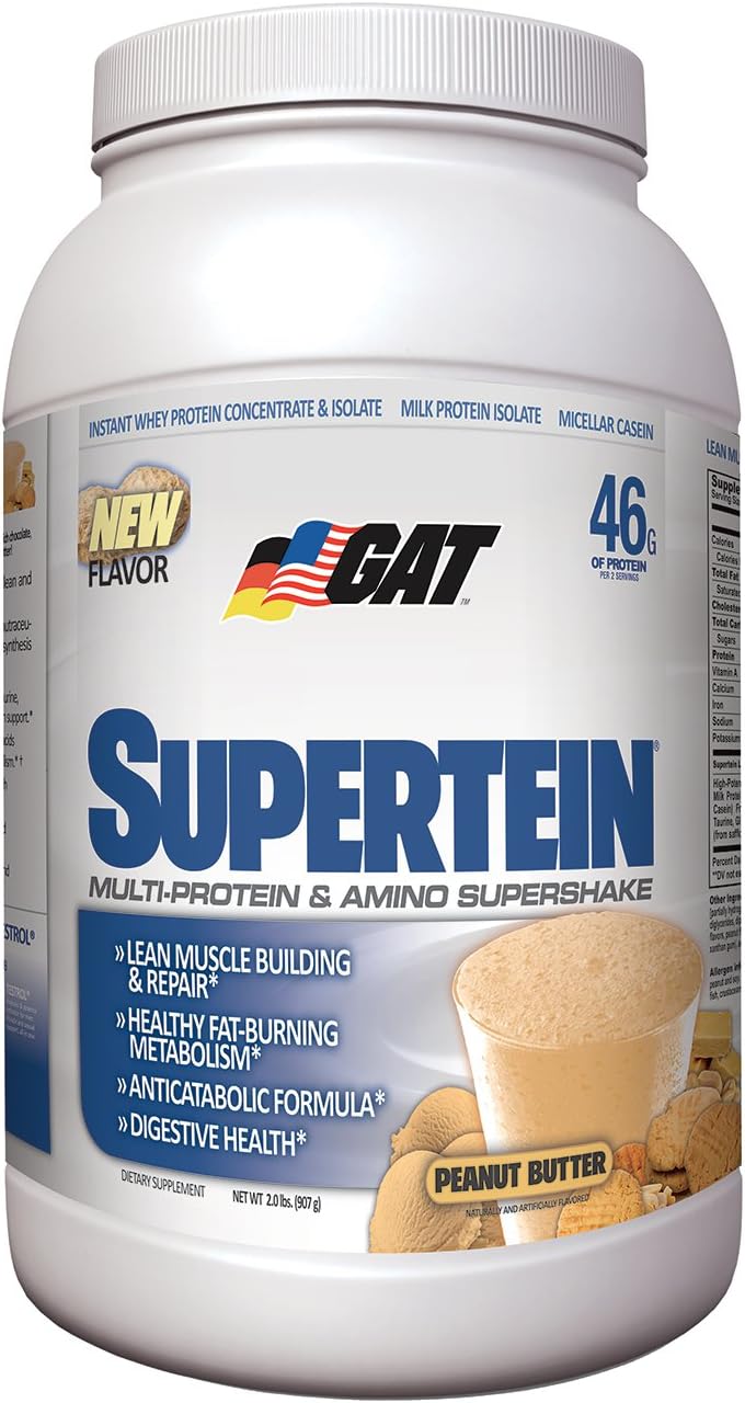 German American Supertein Peanut Butter, 2 Pound