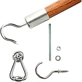 Attic Ease Pweter Rod AEPSP Ladder Pull System Kit Finish, Pewter