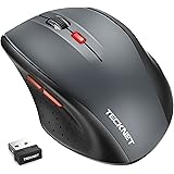 TeckNet Classic 2.4G Portable Optical Wireless Mouse with USB Nano Receiver for Notebook,PC,Laptop,Computer,6 Buttons,18 Months Battery Life,2400 DPI,5 Adjustment Levels