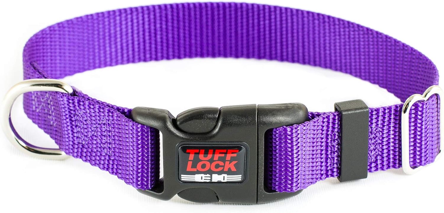 Tuff Lock Nylon Dog Collar, RustFree Quick Release