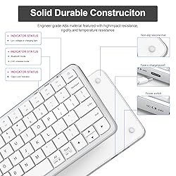 YORUNOHOSHI 2.4G Wireless Keyboard, Ultra Slim Dual