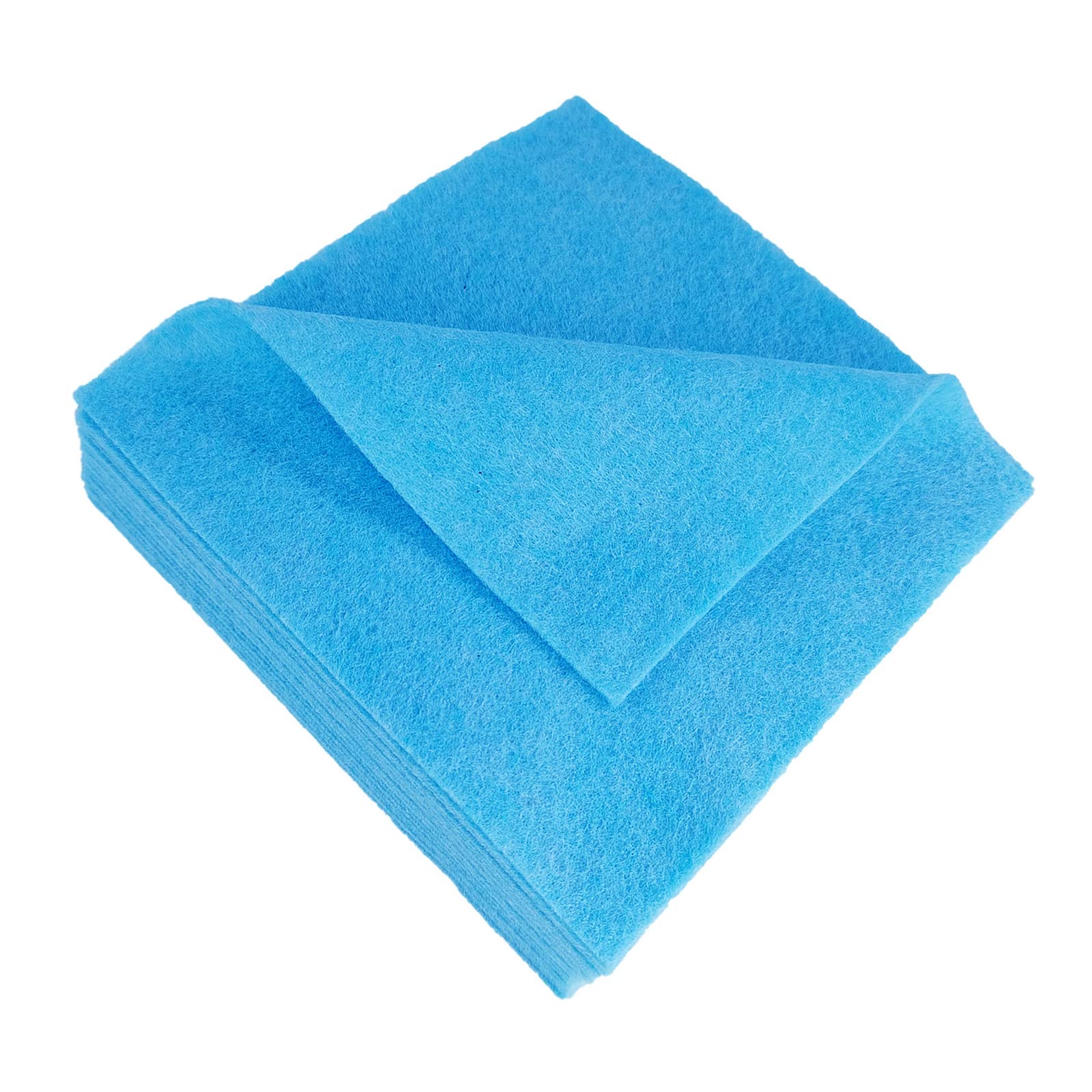 Jtnohx Soft Felt Fabric, Colour Felt Sheets for Crafts, 1.4mm Thick Flexible Craft Fabric for Handwork DIY Projects 15x15cm(Sky Blue)
