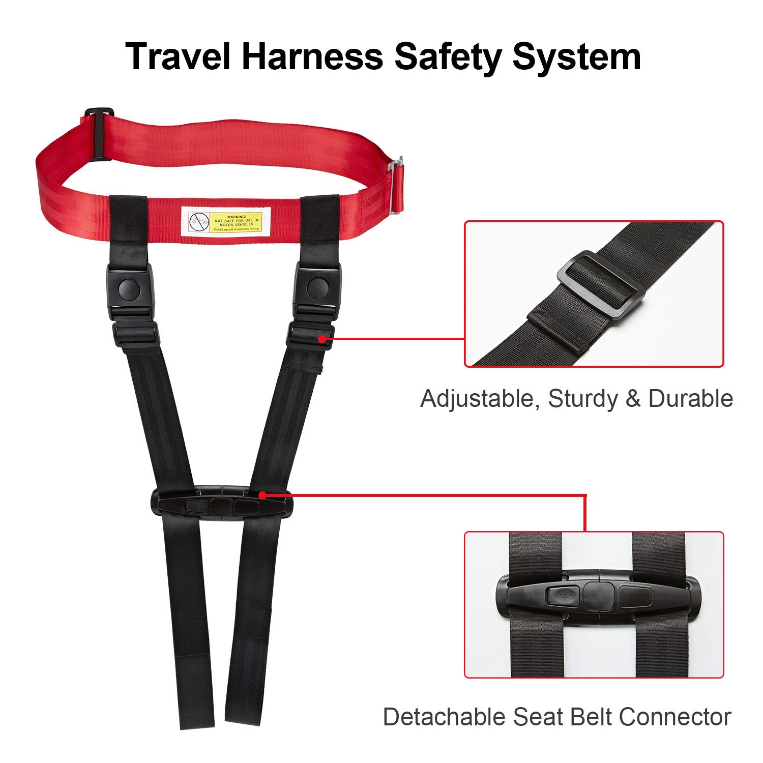 Child Safety Harness Airplane Travel Clip Strap, Travel Harness Safety