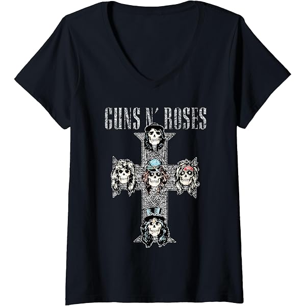 Amazon.com: Guns N' Roses Official Vintage White Cross T-Shirt