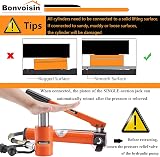 Bonvoisin Hydraulic Cylinder 10T-50T Low Profile Ram 50mm Stroke Machinery Jack view 6