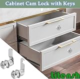 Litensh 20mm Cam Lock with Key Alike for Cabinet Drawer Mailbox Postbox view 9