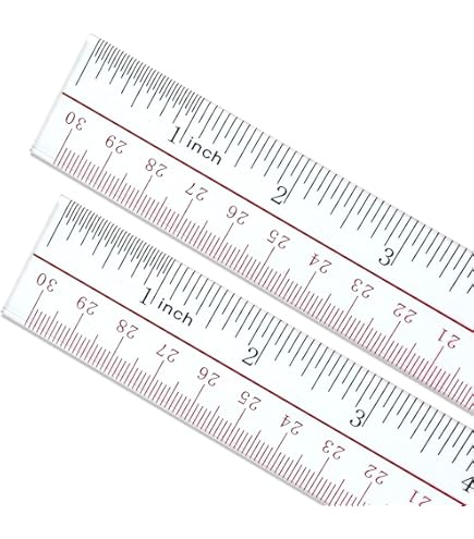 Rok Hardware Measuring Plastic Flexi 6" Easy Read 15 Cm English Metric 150 Mm Ruler Converter Rokrulerta1