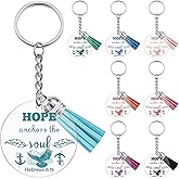8Pcs Christian Gifts for Women Keychains Bulk Inspirational Bible Verse Keychains for Friends Girl Christian Keychain Spiritual Gifts Religious Biblical for Women Faith Based Gift Bible Accessories