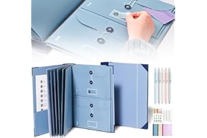 IZIVE If i Die Binder, Veleron Life Book Organizer, Life Organizer Binder, Document Organizer Folio, Important Document Organizer Binder, Veloron If i Die Binder (Blue)