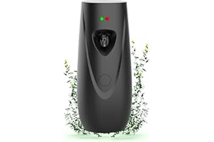 BINEDHEI Automatic Air Fragrance Dispenser Home Wall-mounted Aerosol Spray Air Freshener for Home Offices Schools Restaurants Hotels Commercial Place (Black)
