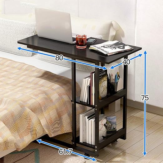 MRZHW Height adjustable laptop table pc with wheels notebook table mobile easy to assembly