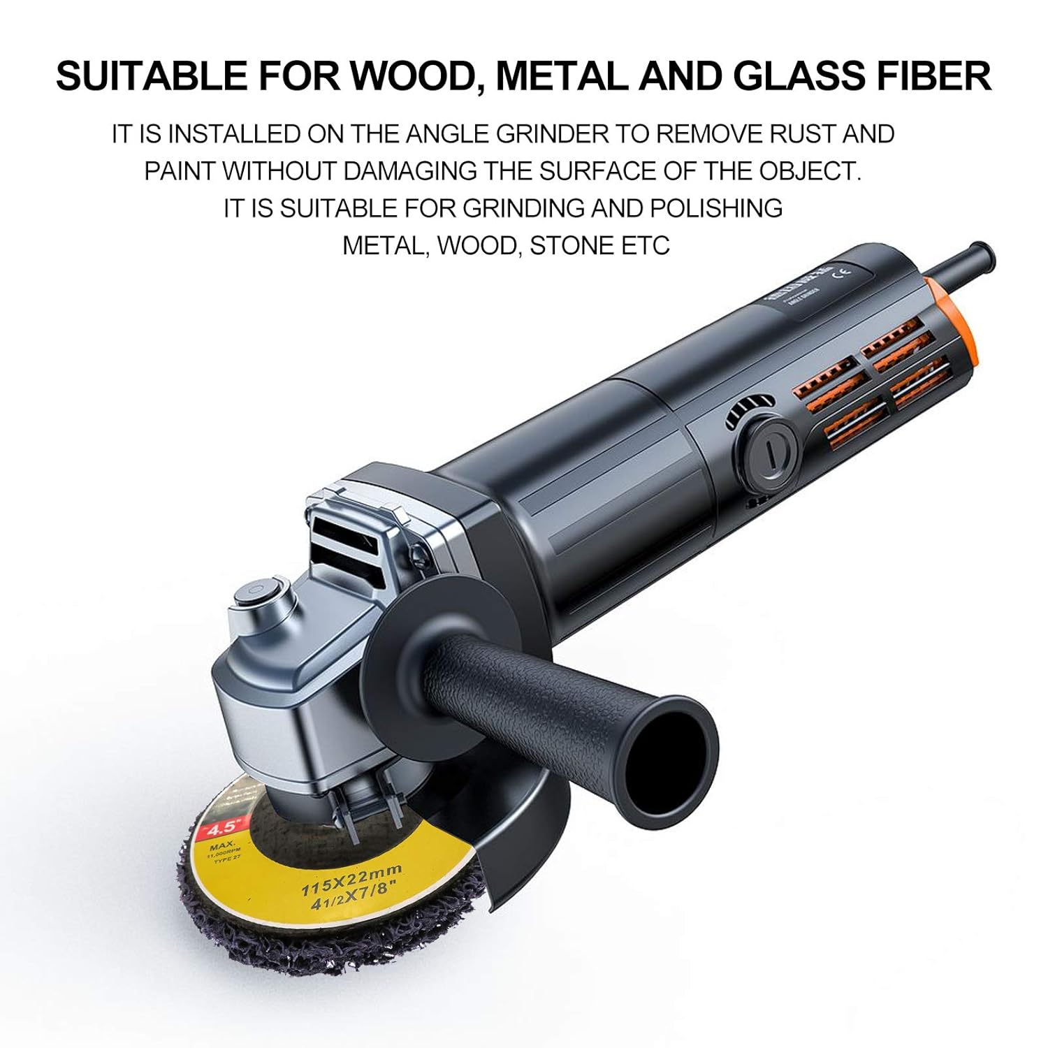 41/2‘’ 115mm Poly Abrasive Wheel Paint Rust Removal Clean Tool for Angle Grinder Paint Clean