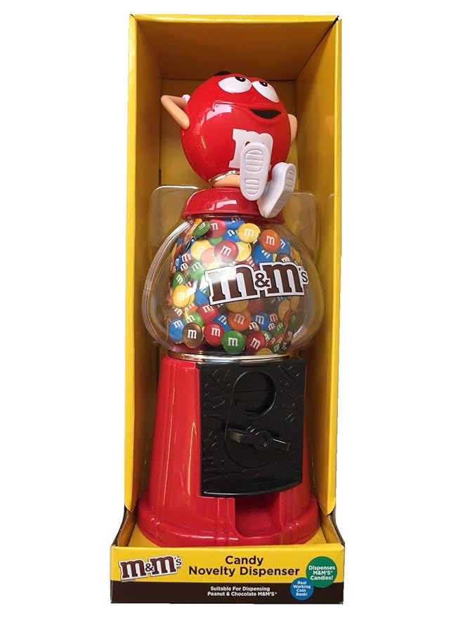 M&Ms Schokolinsen-Spender / Spardose, 30,48 cm – rot