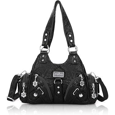 Bolso Negro Pequeño Tejdo Bolso Hombro Correa Faux Cuero | Etsy