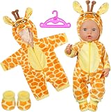 Aolso 14-18 Inch Baby Doll Clothes Hooded Jumpsuit with Coat Hanger