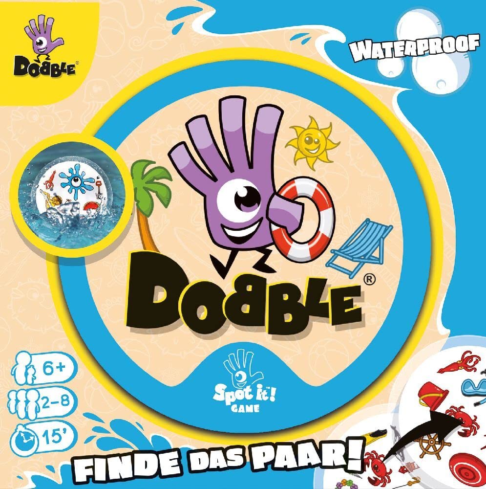 Asmodee Dobble Waterproof, Family Game, Reaction Game, German