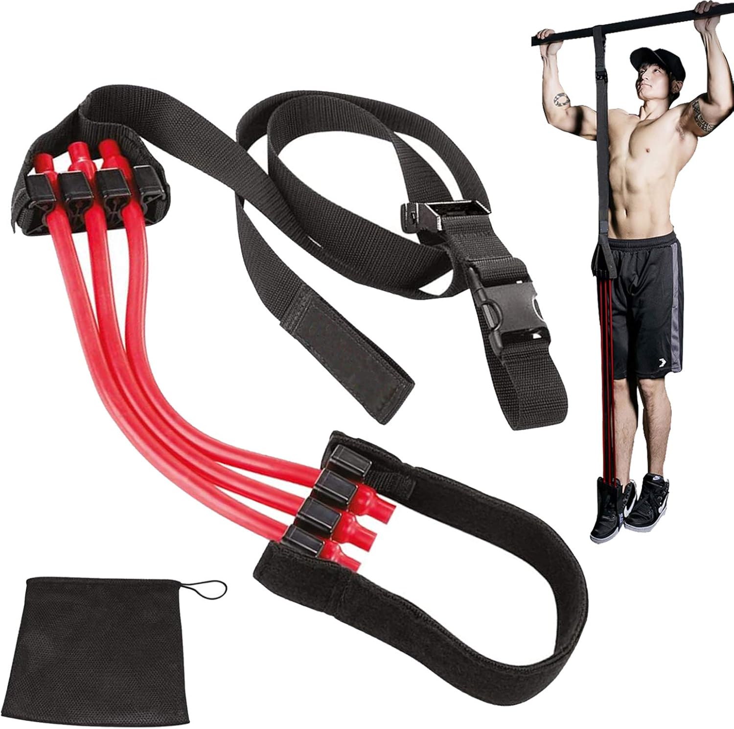 SAIVEN Pull Up Assist Resistance Bands System - Chin up bar with Assistance Bands Home Pull Up Bar for Arm, Shoulders and Chest Strength Exercise : Sports & Outdoors