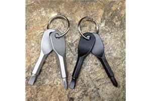Outdoor EDC portable multifunctional tool - Phillips screwdriver, screwdriver, keychain included, Silvery