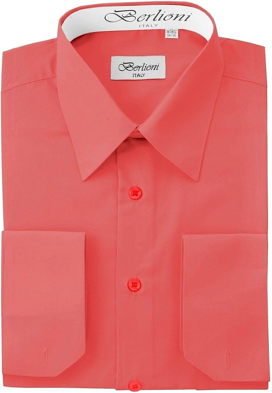 mens coral dress shirt