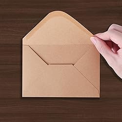 V-flap Kraft Envelopes, 50 Pack, 4 x 6 Inch, A4