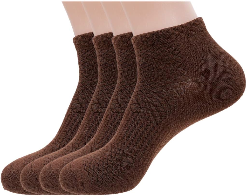 Mens Sports Low Cut Ankle Socks, Cotton & PearlFiber Diabetic Socks