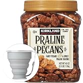 Kirkland Signature Praline Pecans, 2.5 lbs. Item 1209607. Bundle with MORALZA Silicone Collapsible Cup 200ml - 2 Items.