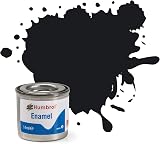 Humbrol Enamel Paint 14ml No 21 Black Gloss view 1