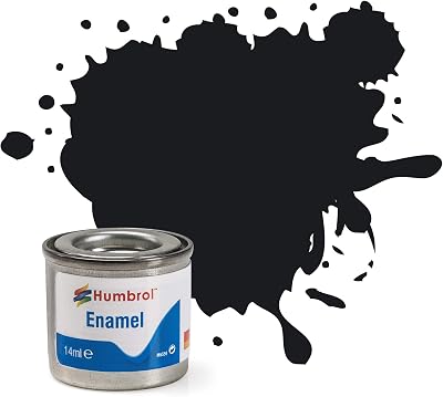 Humbrol Enamel Paint 14ml No 21 Black Gloss