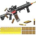 Electric Soft Bullet Toy Gun for Boys, Auto-Manual Shell Ejecting Toy Foam Blasters & Guns with 80 Soft Darts, Shooting Games Educational Toys for 6, 8,12,14+ Kids, for Kids