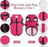 Poseca Dog Coat with Harness Winter Jacket for All Sizes Reflective Water view 3