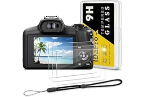 iDaPro Screen Protector for Canon EOS R50V R50 V/EOS R100 /EOS R10 + Hand Lanyard [3+1 Pack] Tempered Glass Easy Installation