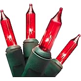 Brite Star 100 Lt Designer Series Mini Lights, Red, Green Wire