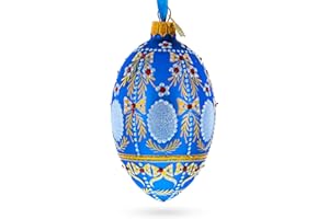 BESTPYSANKY 1908 Alexander Palace Royal Egg Glass Ornament 4 Inches