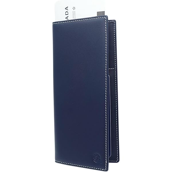 PACER GO Reisepasshülle Leder | RFID Blocker Sicherheit | Dunkelblau Travel Organizer